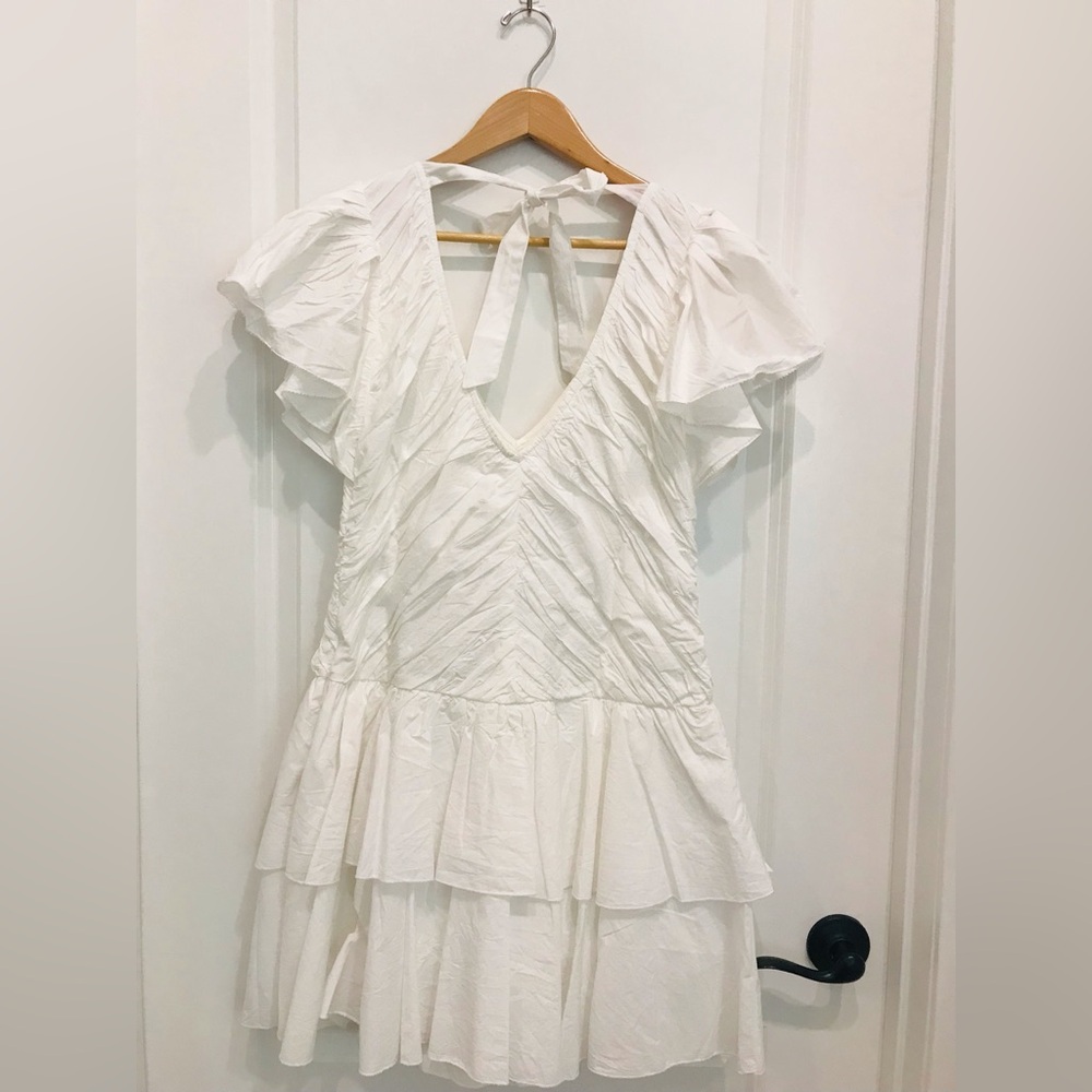Love the label - Brand NWT White ruffled mini dress
